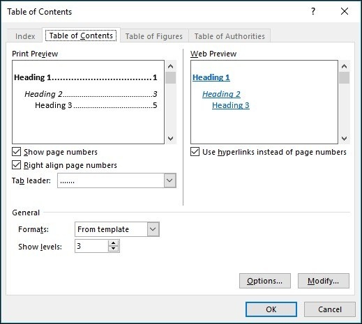 Customize a Word Contents Page without Rebuilding It