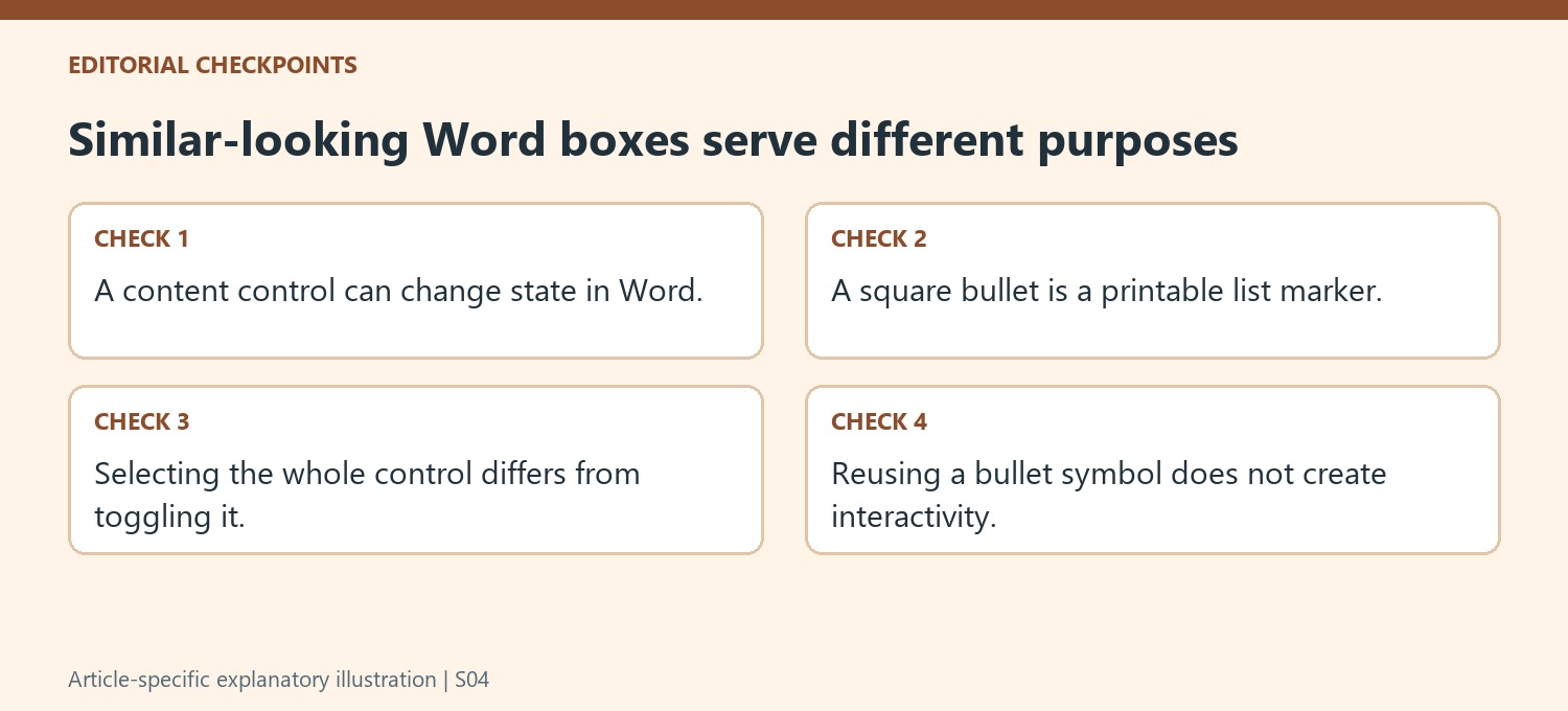 Similar-looking Word boxes serve different purposes