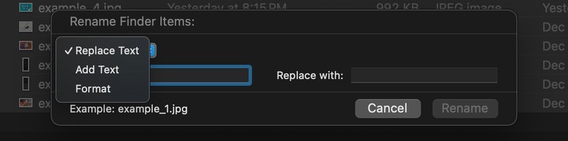 Batch Rename Mac Files With Finder's Built-In Options