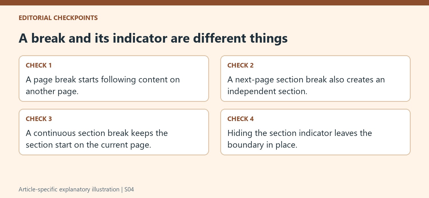 A break and its indicator are different things