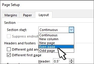 Change a Word Section Start Without Rebuilding the Document