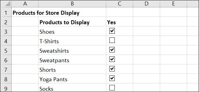 Create Excel Checklists With Form Controls and Linked Values