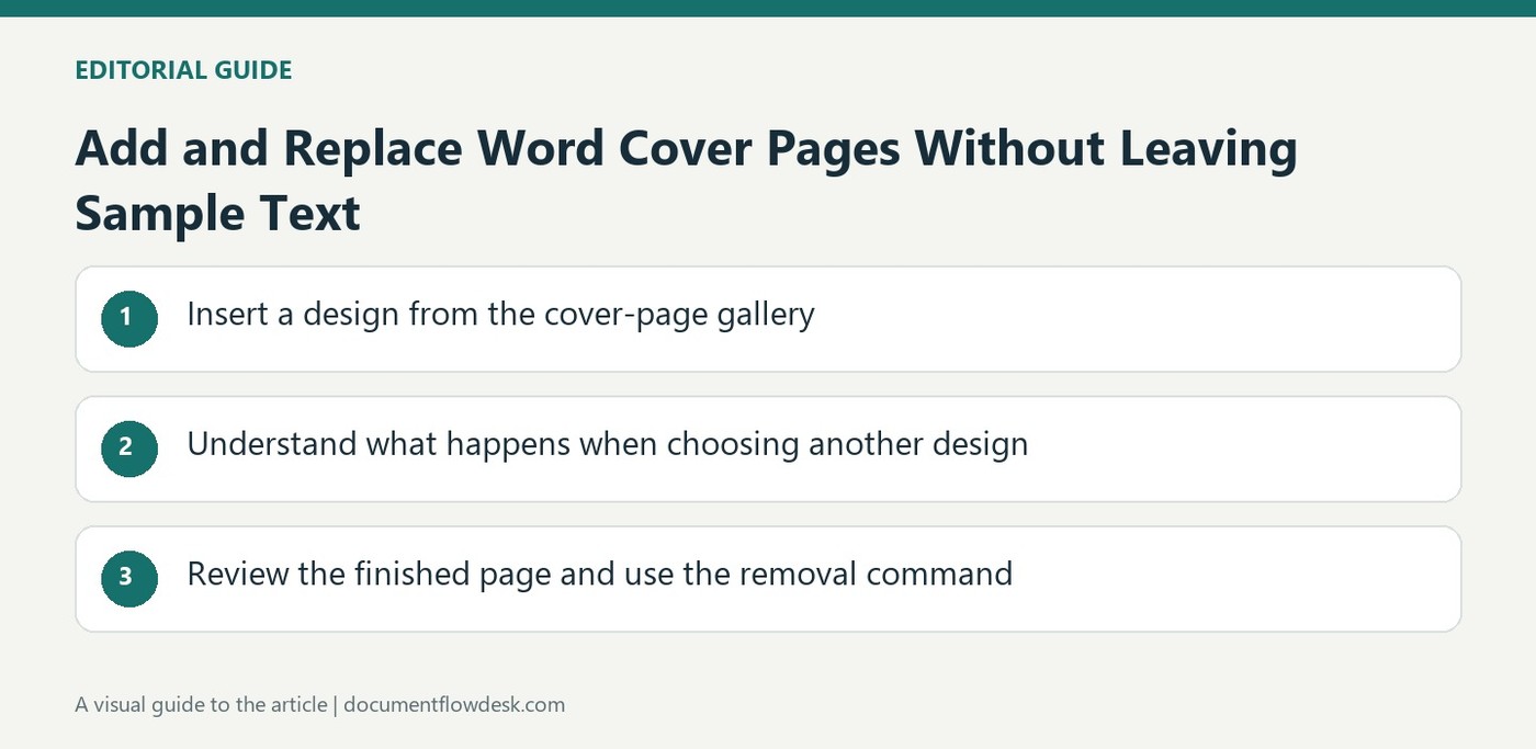 Add and Replace Word Cover Pages Without Leaving Sample Text
