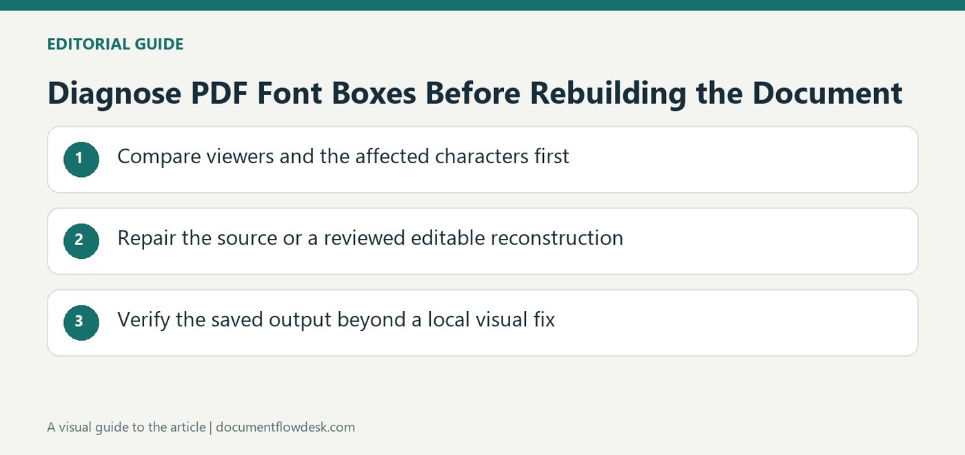 Diagnose PDF Font Boxes Before Rebuilding the Document