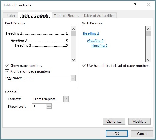 Customize a Word Contents Page without Rebuilding It
