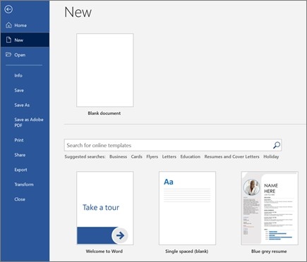 Start a Word Document with Consistent Formatting Tools