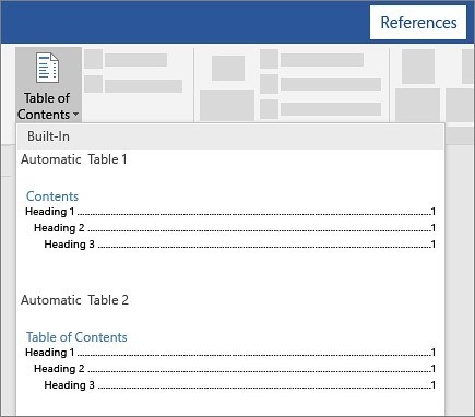 Fix Missing Entries in an Automatic Word Contents Page