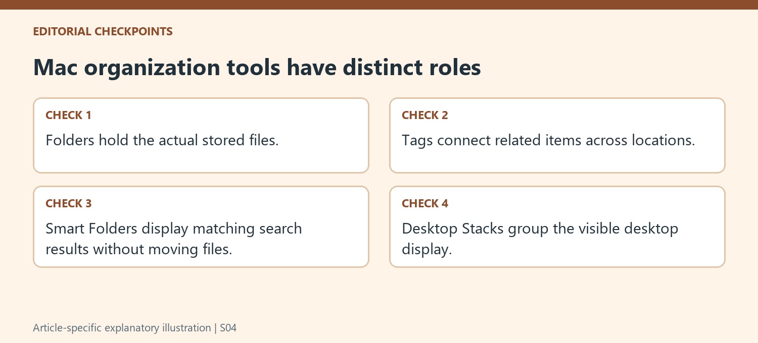 Mac organization tools have distinct roles