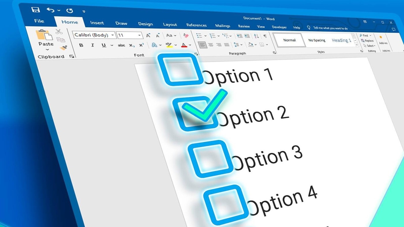 Choose Interactive or Printable Boxes for a Word Checklist