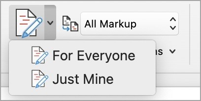 Manage Word Tracking, Markup Views and Review Decisions Separately