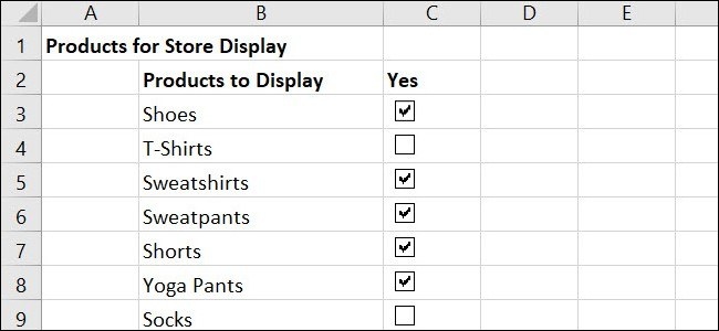 Build an Excel Checklist With Linked Completion Values