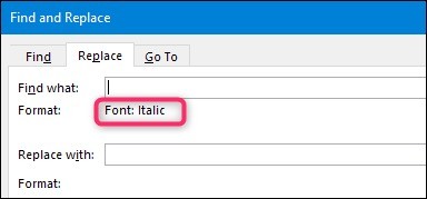 Find Word Formatting Before Replacing It Across a Document
