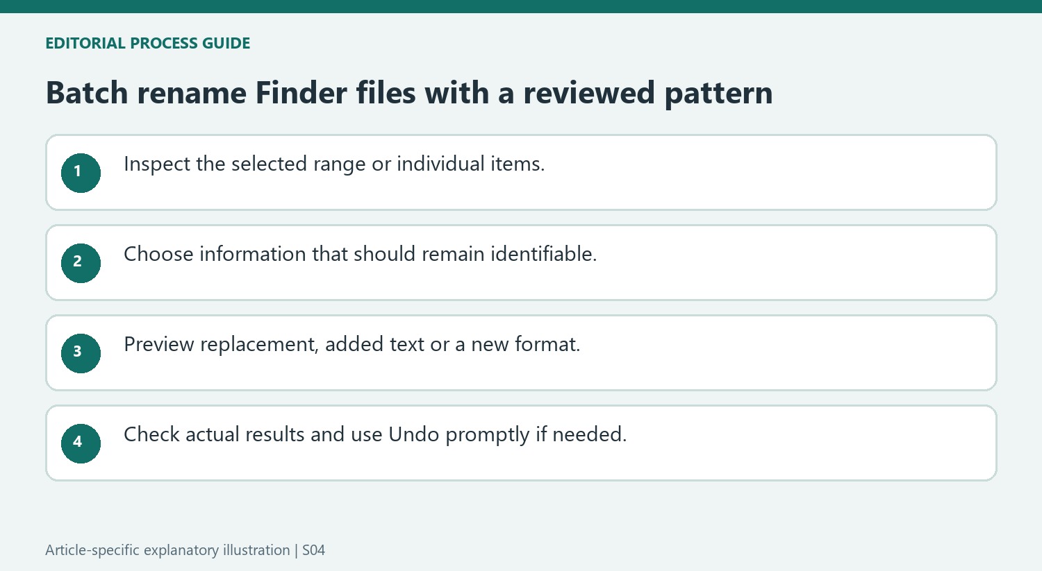 Batch rename Finder files with a reviewed pattern