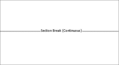 Understand the Formatting Effect of Deleting a Word Section Break