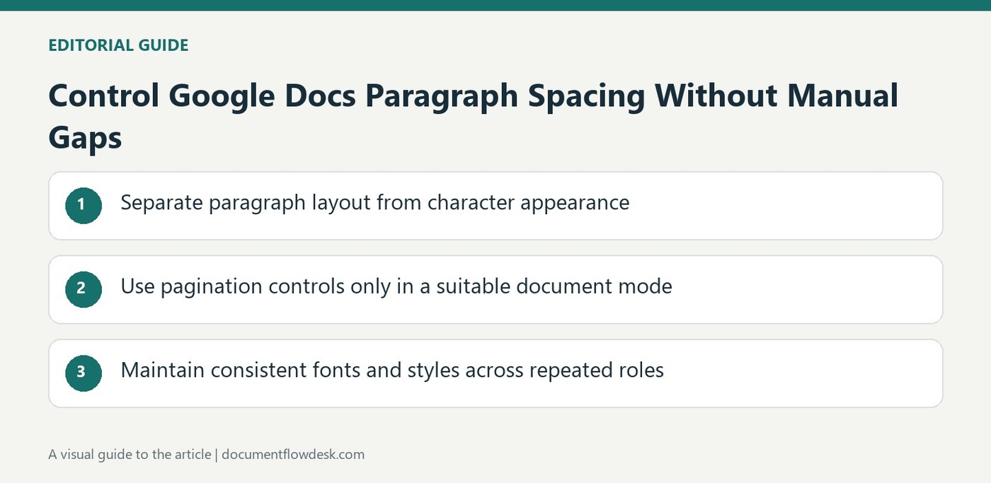 Control Google Docs Paragraph Spacing Without Manual Gaps