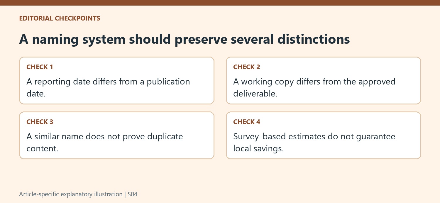 A naming system should preserve several distinctions