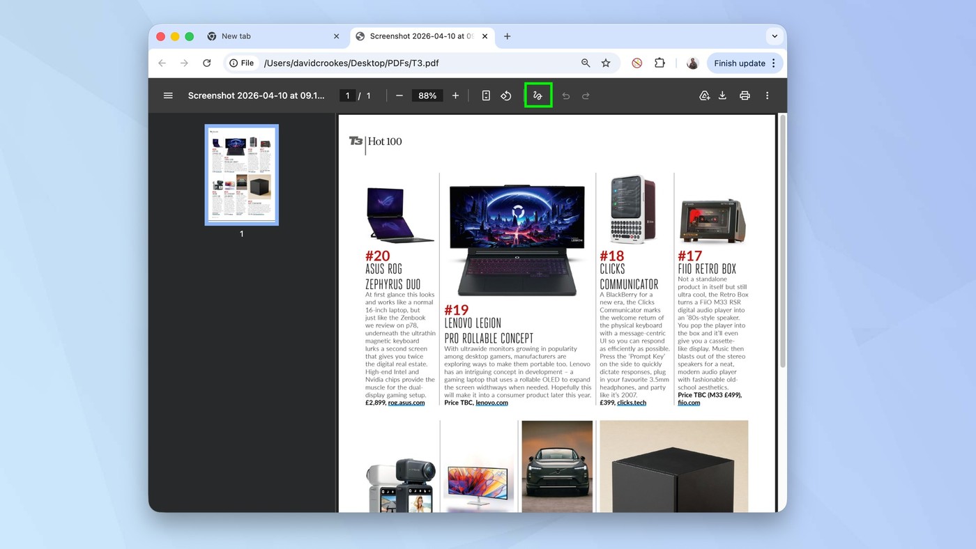 Use Chrome PDF Drawing Tools and Save the Intended Changes