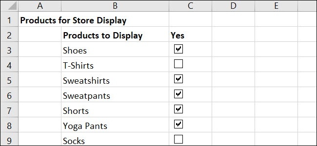 Build an Excel Checklist With Linked Completion Values