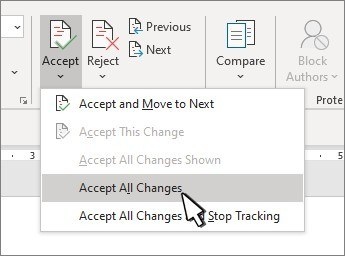 Remove Word Revision Markup through Actual Review Decisions