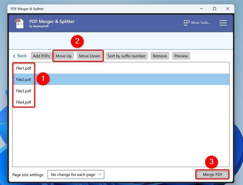 Merge Windows PDFs With a Verified File Sequence