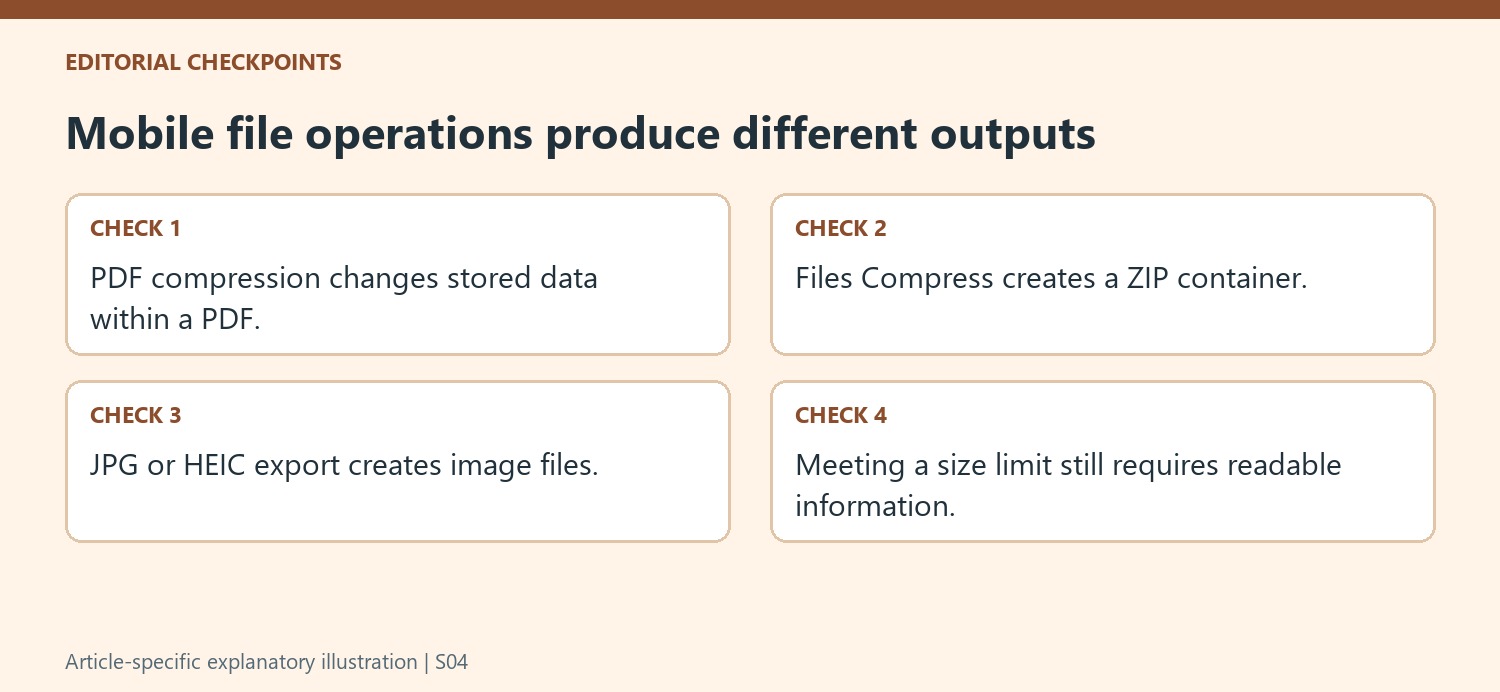 Mobile file operations produce different outputs