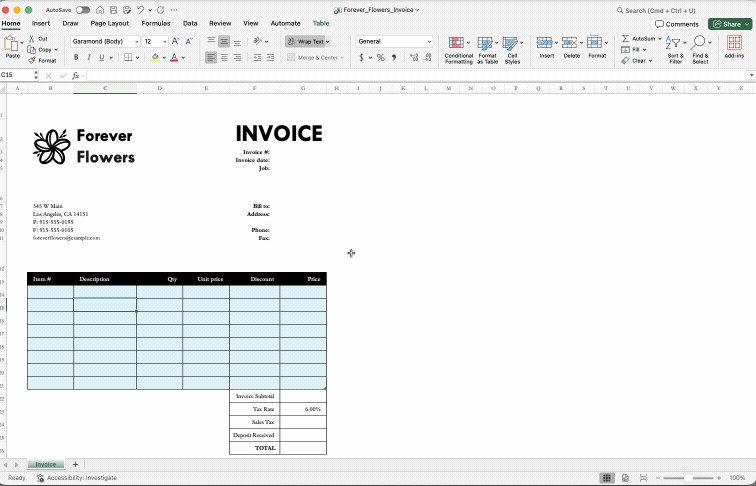 Prepare an Excel-Based Form Before PDF Conversion