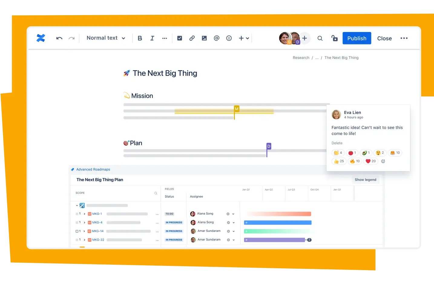 Centralize Project Discussions Beside the Working Documents